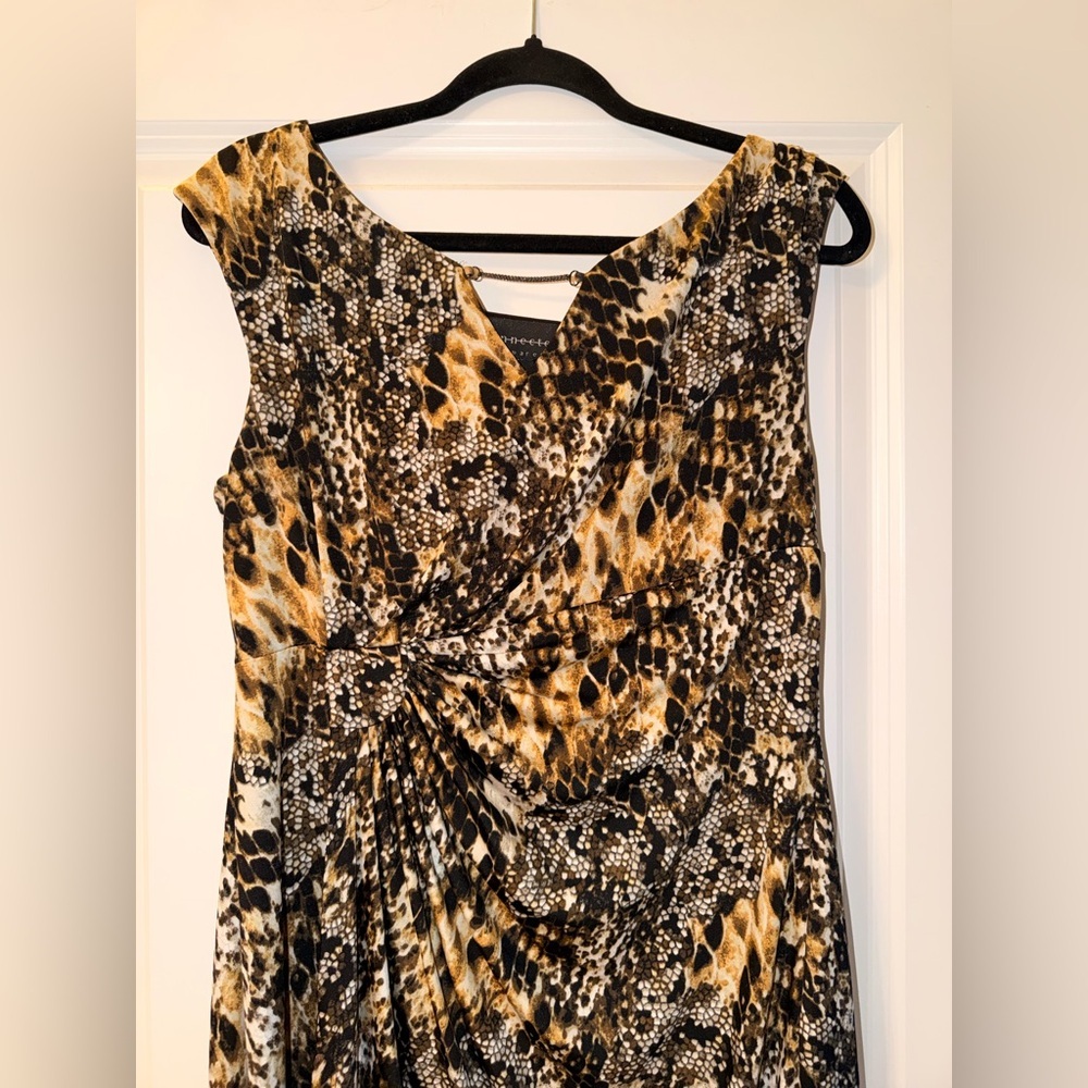 Connected Apparel Women’s Animal Print Dress - Picture 2 of 8